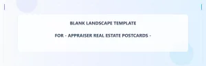 Appraiser Real Estate Blank Front 2.75x8.5 Landscape