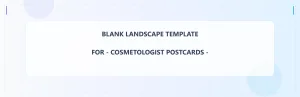 Cosmetologist Blank Front 2.75x8.5 Landscape