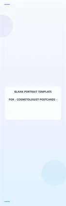 Cosmetologist Blank Front 2.75x8.5 Portrait