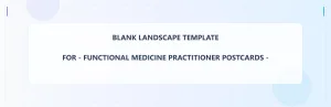 Functional Medicine Practitioner Blank Front 2.75x8.5 Landscape