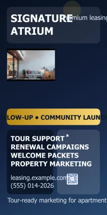 Apartment Leasing Agent Doorway Minimal Classic 2x4