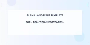 Beautician Blank Front 2x4 Landscape