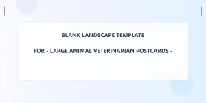 Large Animal Veterinarian Blank Front 2x4 Landscape