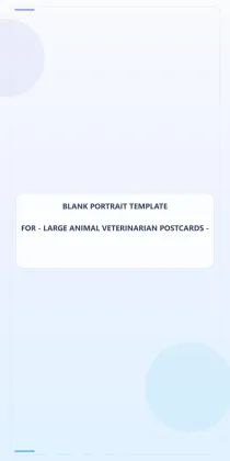 Large Animal Veterinarian Blank Front 2x4 Portrait