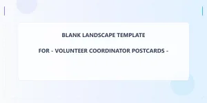 Volunteer Coordinator Blank Front 2x4 Landscape