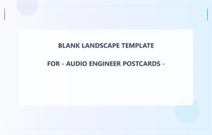 Audio Engineer Blank Front 3.5x5.5 Landscape