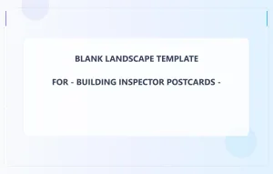 Building Inspector Blank Front 3.5x5.5 Landscape