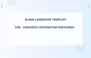 Concrete Contractor Blank Front 3.5x5.5 Landscape