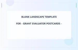 Grant Evaluator Blank Front 3.5x5.5 Landscape