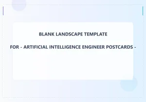 Artificial Intelligence Engineer Blank Front 3.5x5 Landscape