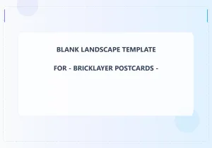 Bricklayer Blank Front 3.5x5 Landscape