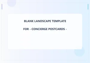 Concierge Blank Front 3.5x5 Landscape