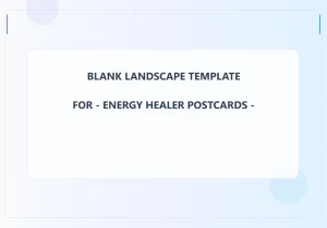 Energy Healer Blank Front 3.5x5 Landscape