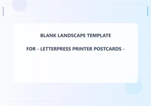 Letterpress Printer Blank Front 3.5x5 Landscape