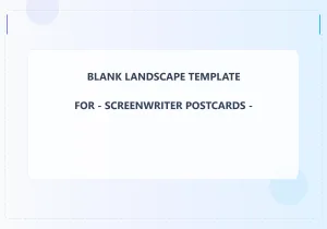 Screenwriter Blank Front 3.5x5 Landscape