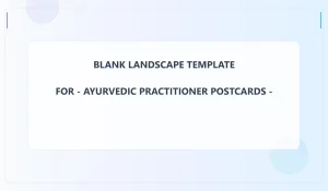 Ayurvedic Practitioner Blank Front 3.5x6 Landscape