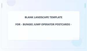 Bungee Jump Operator Blank Front 3.5x6 Landscape