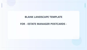 Estate Manager Blank Front 3.5x6 Landscape