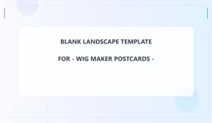 Wig Maker Blank Front 3.5x6 Landscape