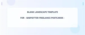 Babysitter Freelance Blank Front 3.5x8.5 Landscape