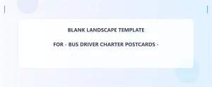 Bus Driver Charter Blank Front 3.5x8.5 Landscape