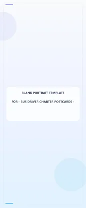 Bus Driver Charter Blank Front 3.5x8.5 Portrait