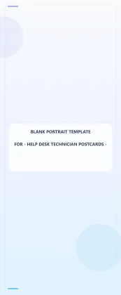 Help Desk Technician Blank Front 3.5x8.5 Portrait