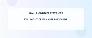 Logistics Manager Blank Front 3.5x8.5 Landscape