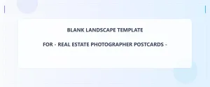Real Estate Photographer Blank Front 3.5x8.5 Landscape