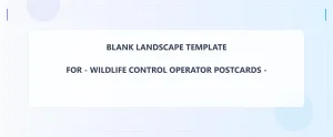 Wildlife Control Operator Blank Front 3.5x8.5 Landscape