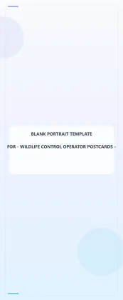 Wildlife Control Operator Blank Front 3.5x8.5 Portrait