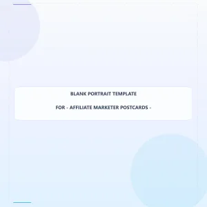 Affiliate Marketer Blank Front 3x3 Portrait