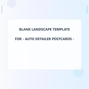 Auto Detailer Blank Front 3x3 Landscape
