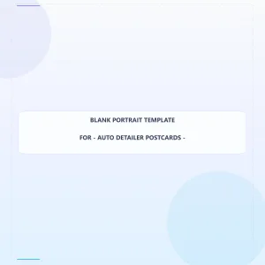 Auto Detailer Blank Front 3x3 Portrait