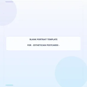 Esthetician Blank Front 3x3 Portrait