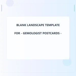 Gemologist Blank Front 3x3 Landscape