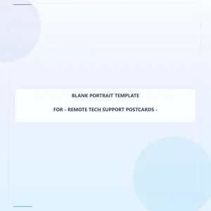 Remote Tech Support Blank Front 3x3 Portrait