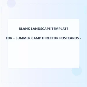 Summer Camp Director Blank Front 3x3 Landscape