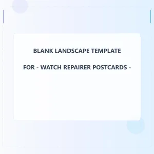 Watch Repairer Blank Front 3x3 Landscape