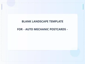 Auto Mechanic Blank Front 3x4 Landscape