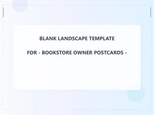 Bookstore Owner Blank Front 3x4 Landscape