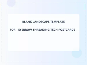 Eyebrow Threading Tech Blank Front 3x4 Landscape