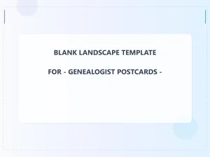 Genealogist Blank Front 3x4 Landscape