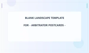 Arbitrator Blank Front 3x5 Landscape