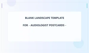 Audiologist Blank Front 3x5 Landscape