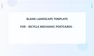Bicycle Mechanic Blank Front 3x5 Landscape