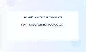 Ghostwriter Blank Front 3x5 Landscape