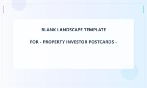 Property Investor Blank Front 3x5 Landscape