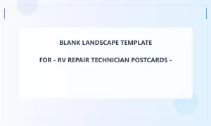 Rv Repair Technician Blank Front 3x5 Landscape