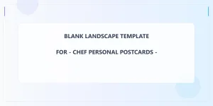 Chef Personal Blank Front 3x6 Landscape